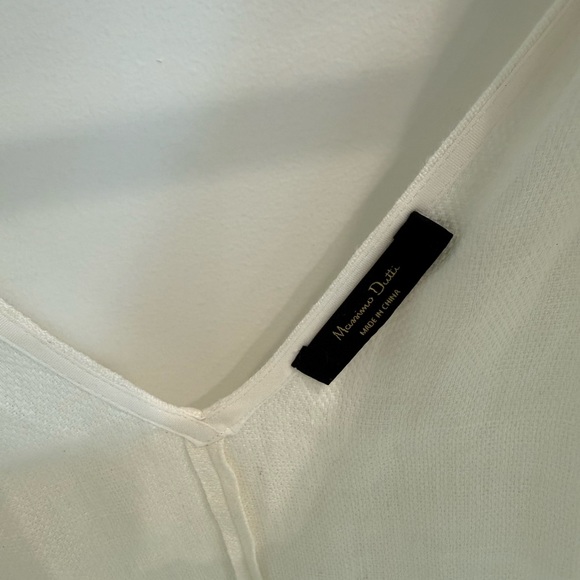 Massimo Dutti Cream linen midi dress - Picture 5 of 5